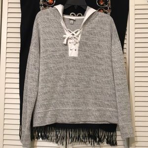 Casual, Sporty, Trimmed,  Hooded Top.by a.n.d eawy